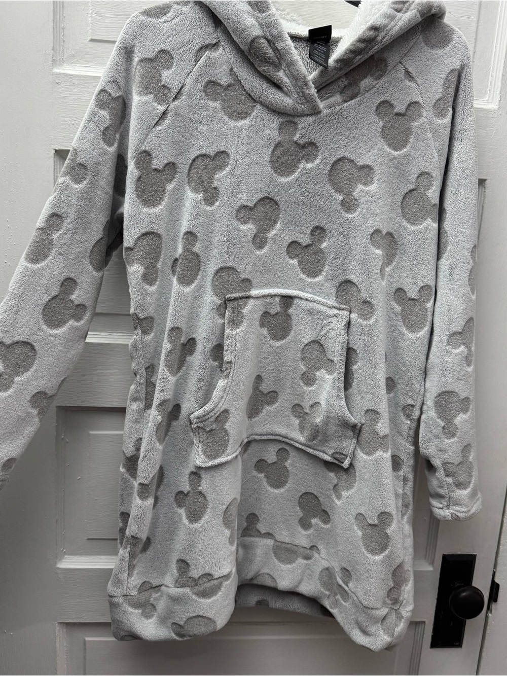 Disney Mickey Mouse Plush Hoodie Dress Cozy Lounge L - Picture 3 of 9